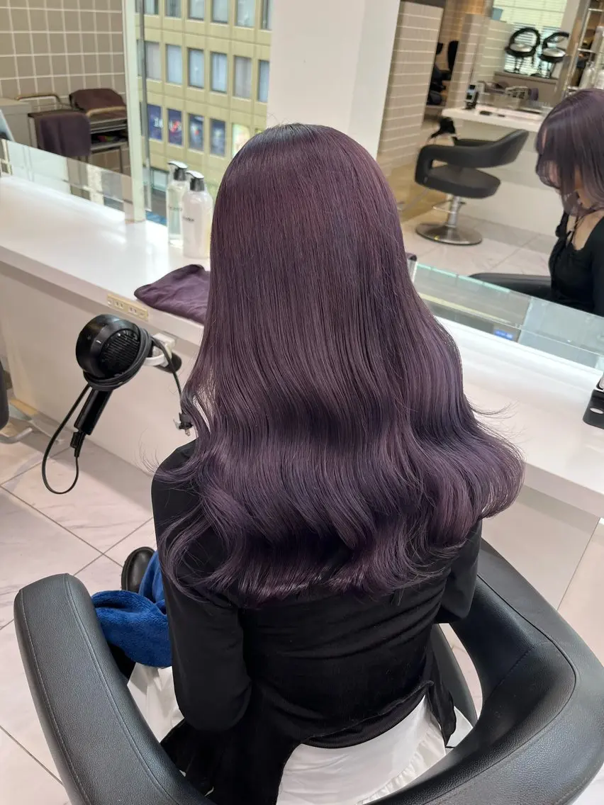 セミロング ヘアカラー トリートメント ヘッドスパ ヘアセット 寒色/ベージュヘア ブリーチありMiOのヘアスタイル