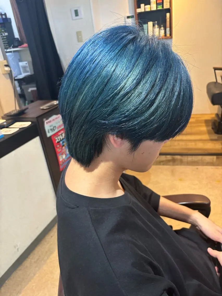 ショート メンズ カット ヘアカラー トリートメント ヘアセット メンズ特化／韓国風 /江戸谷大晴のヘアスタイル