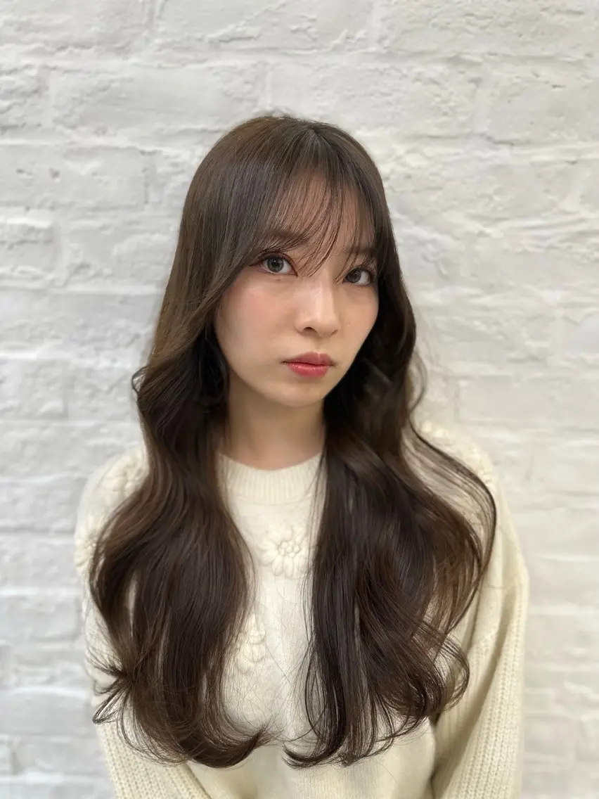 セミロング カラー カット ヘアカラー トリートメント ヘッドスパ ヘアセット 前髪顔まわりカット 🌈中村海聖のヘアスタイル
