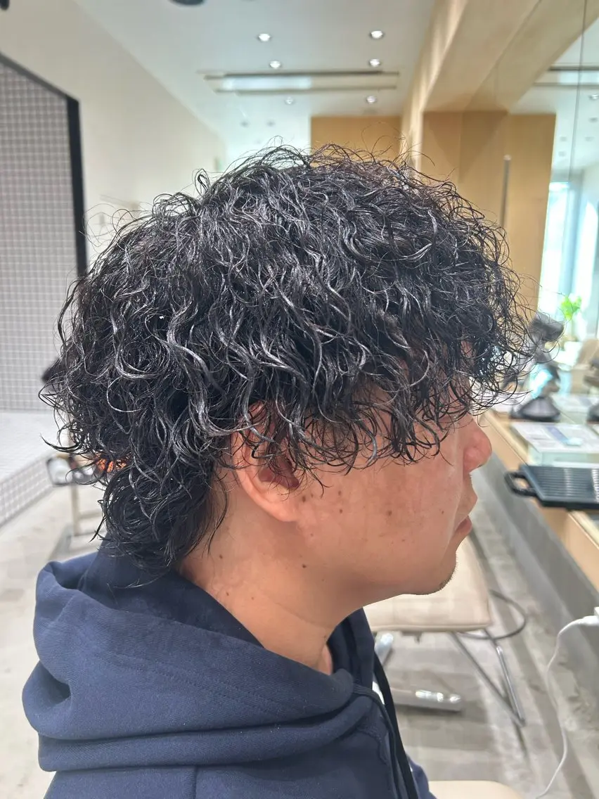 パーマ メンズ フェードカット メンズパーマ ツイストスパイラルパーマ スパイラルパーマ 🐲ツイスパ🐲 フェード/龍のヘアスタイル