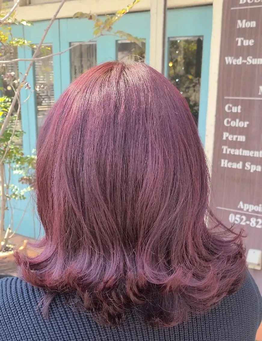 セミロング カラー ブリーチ ブリーチなしカラー Colores Ryuのヘアスタイル