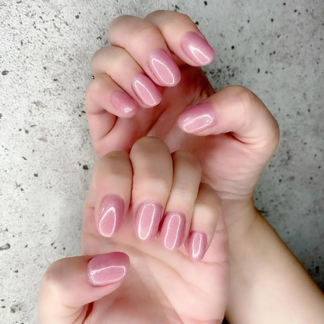 ミディアム カラー パーマ ヘアアレンジ メンズ キッズ ネイル マツエク・マツパ ピンクカラー カラーマツエク ワンカラーネイル ピンク シンプルネイル Salon Ｋのネイルデザイン
