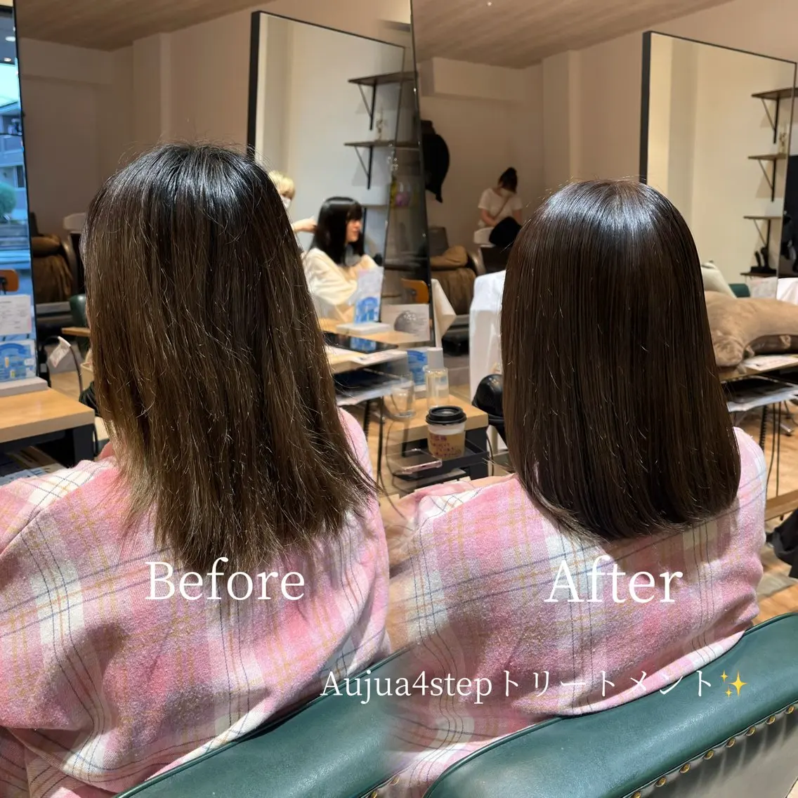 ミディアム トリートメント カット ヘアカラー トリートメント 透明感カラー/ ツヤ髪/古澤里菜のヘアスタイル