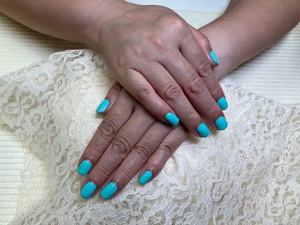 ネイル ブルー ハンドネイル Horizon ☆ Nailsのネイルデザイン