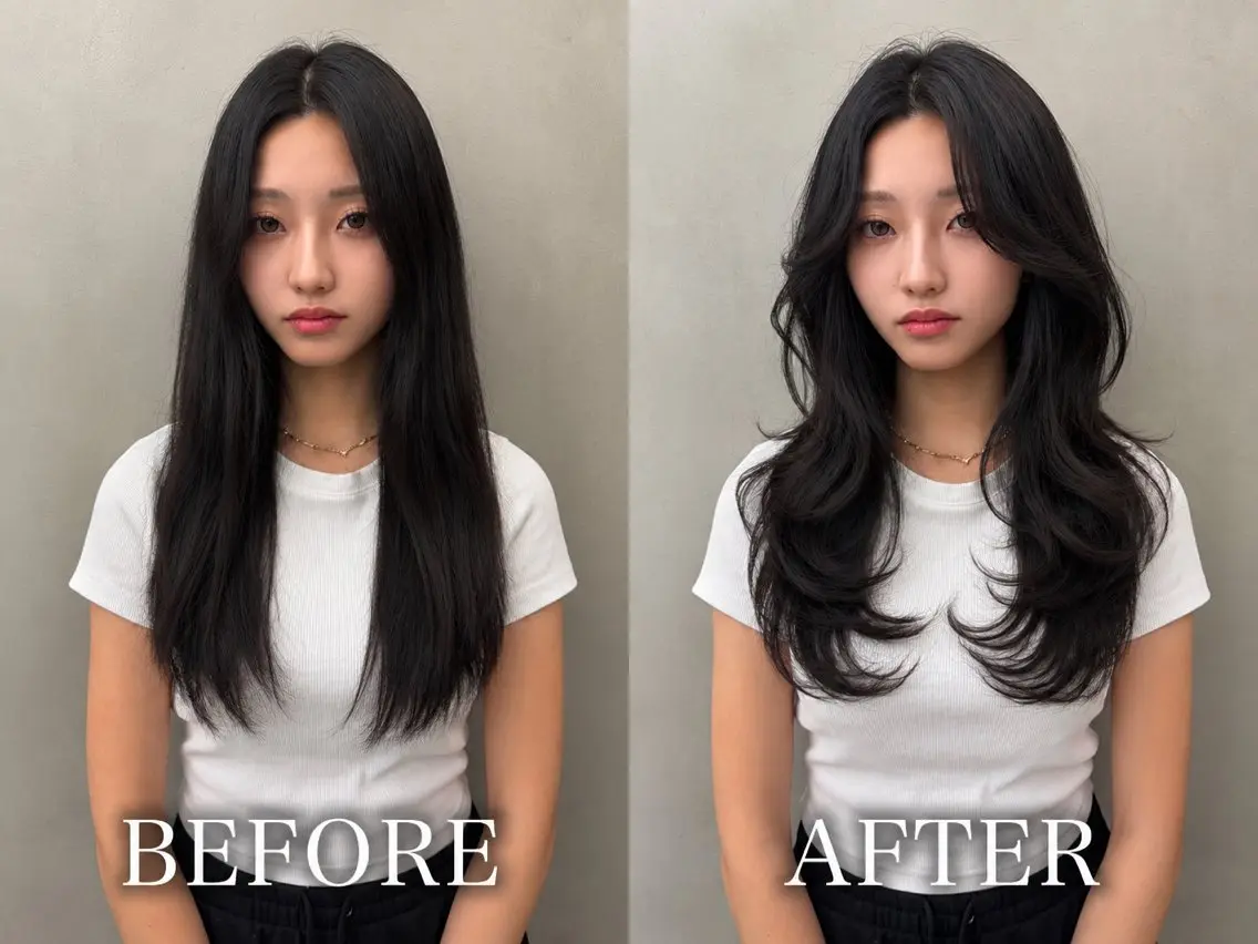 ロング カット ヘアカラー トリートメント ✨縮毛矯正✨レイヤー ホウダカズヒロのヘアスタイル