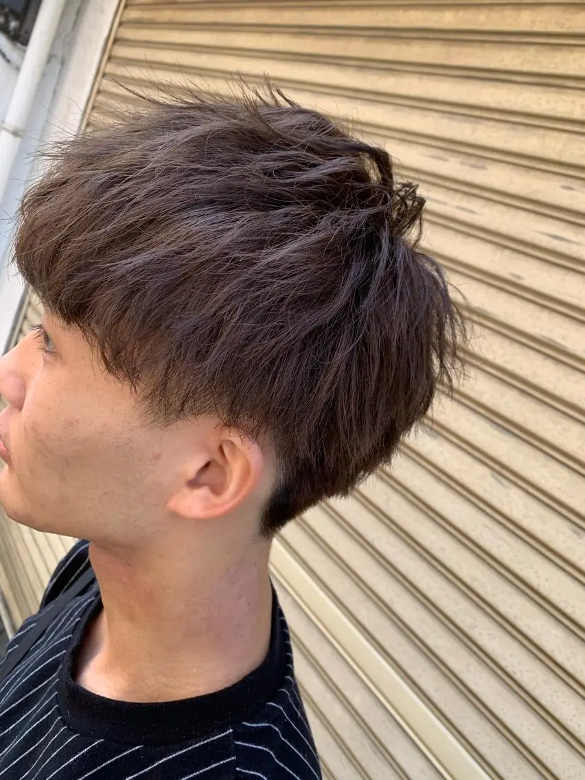 メンズマッシュカット+シャンプーの写真