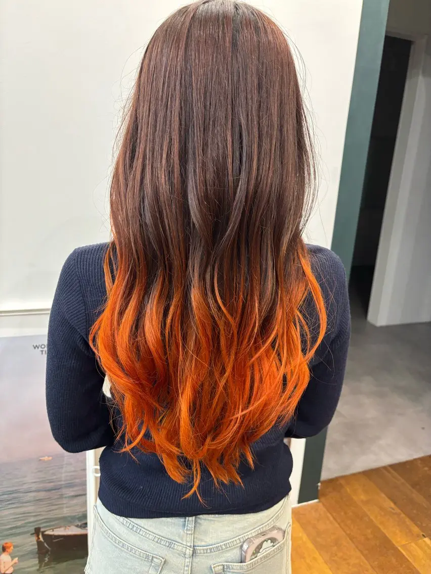 ロング ヘアカラー トリートメント ヘアセット ハードパーマ Rico💜のヘアスタイル