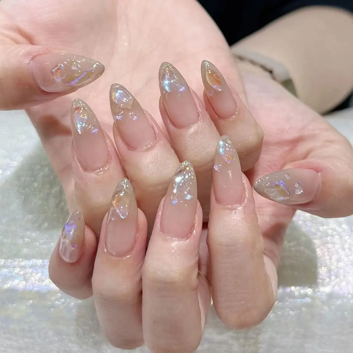 ネイル アートネイル 長さ出し ネイルチップ Queen‘s なんのネイルデザイン