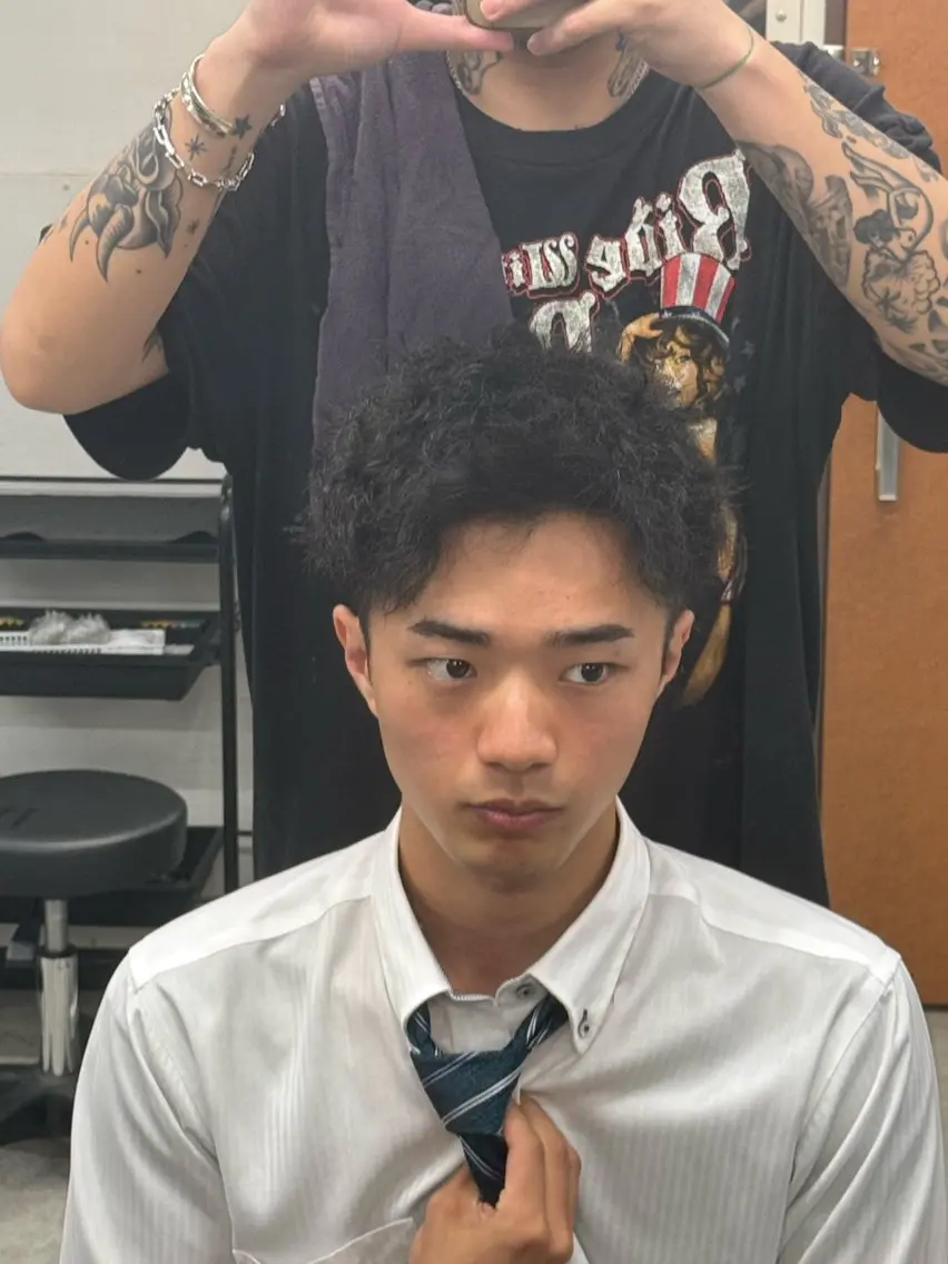 パーマ メンズ クラシックスタイル 💈鈴木洵誠のヘアスタイル