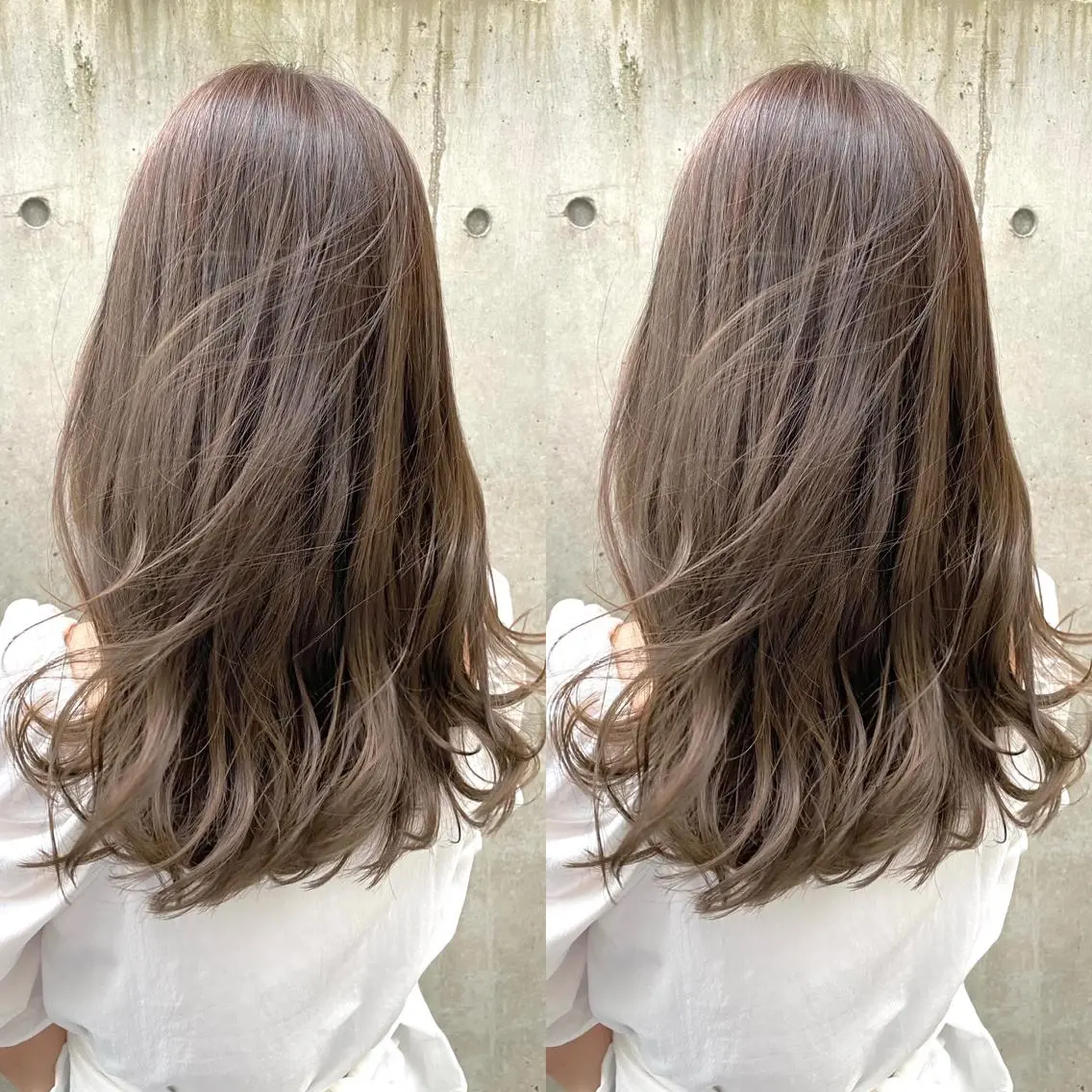 ミディアム カラー ヘアカラー トリートメント レイヤーカット /透明感カラー西田のヘアスタイル