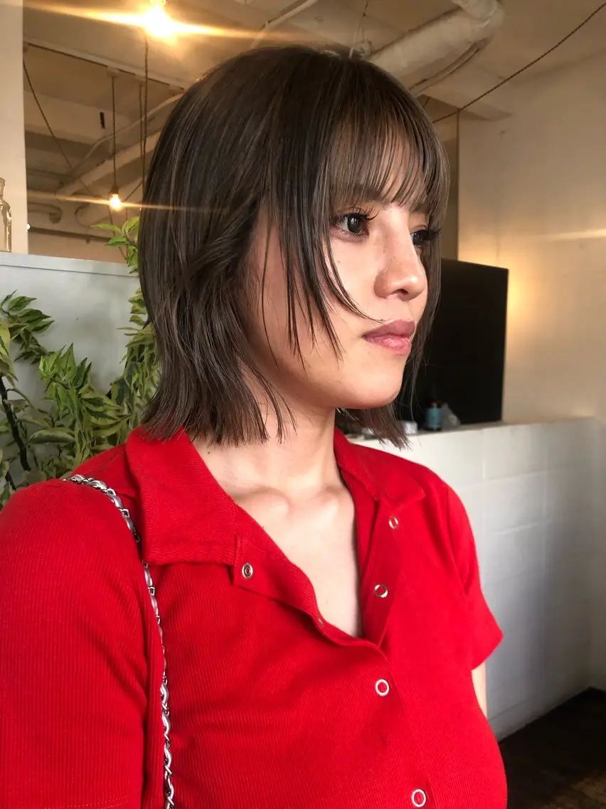 ミディアム カラー カット デザインカット🎨 ボブ🫟おざきのヘアスタイル