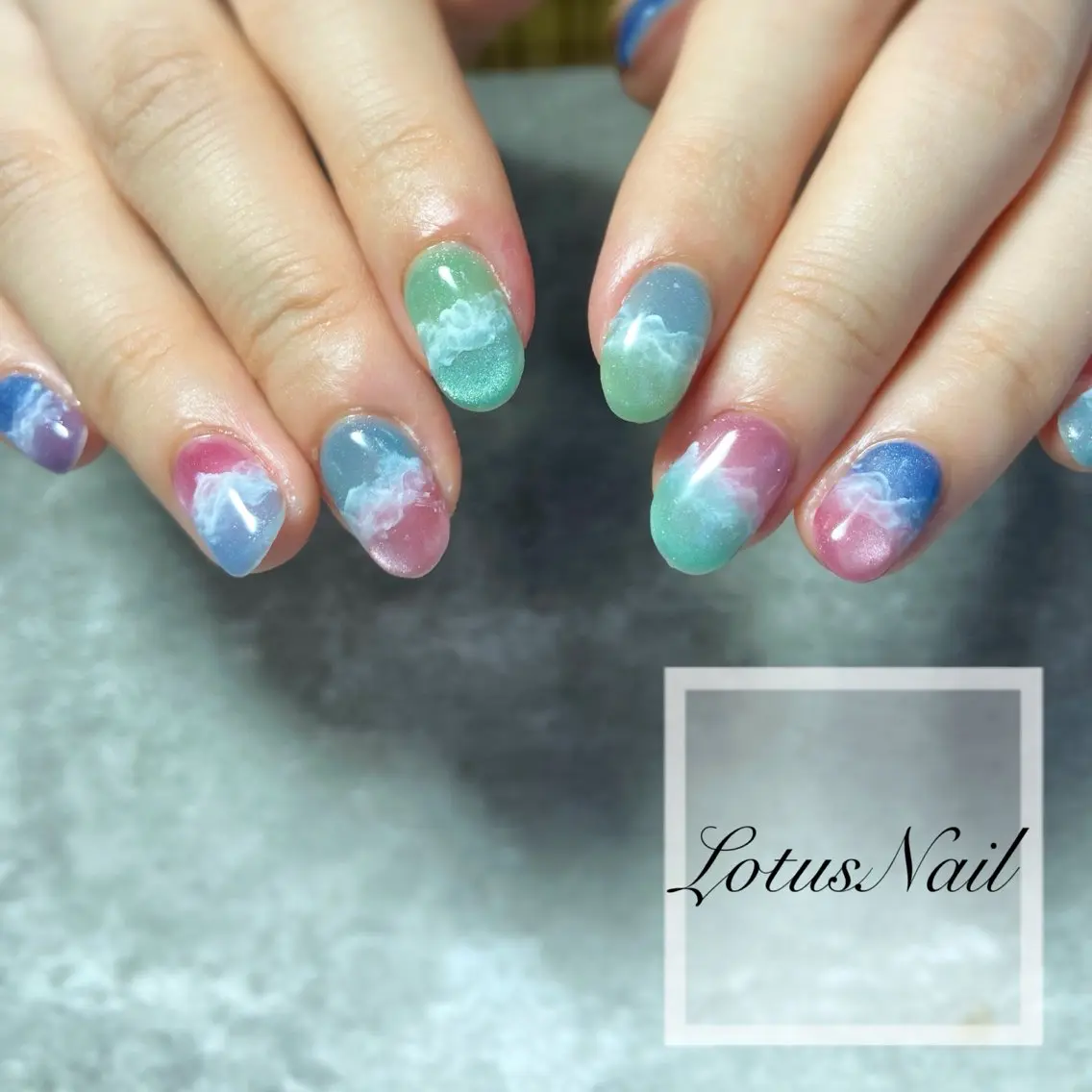ネイル マグネットネイル ハンドネイル Lotus Nailのネイルデザイン