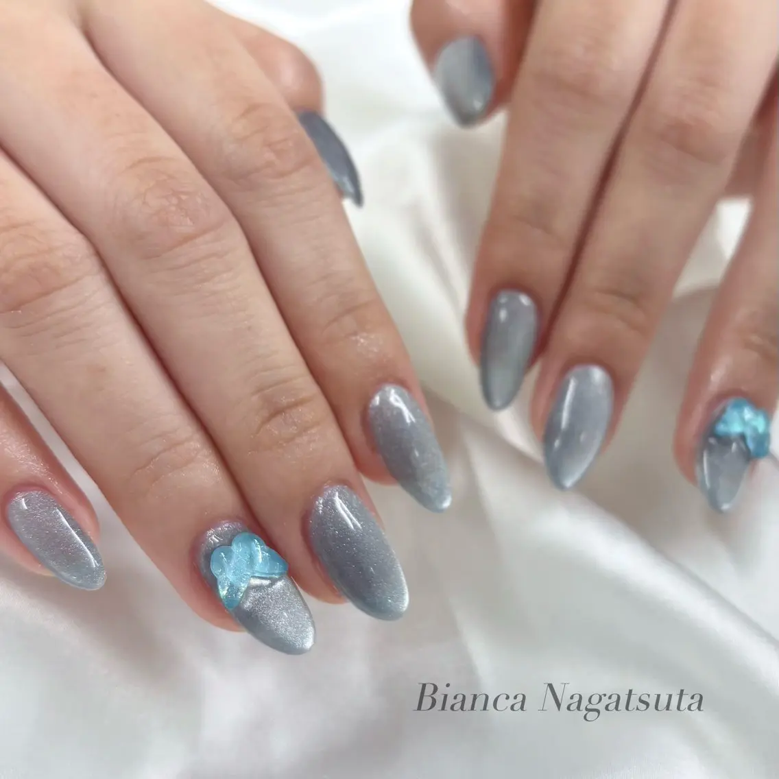 ネイル ハンドネイル Bianca長津田 Mukae⋆.✶🖤のネイルデザイン
