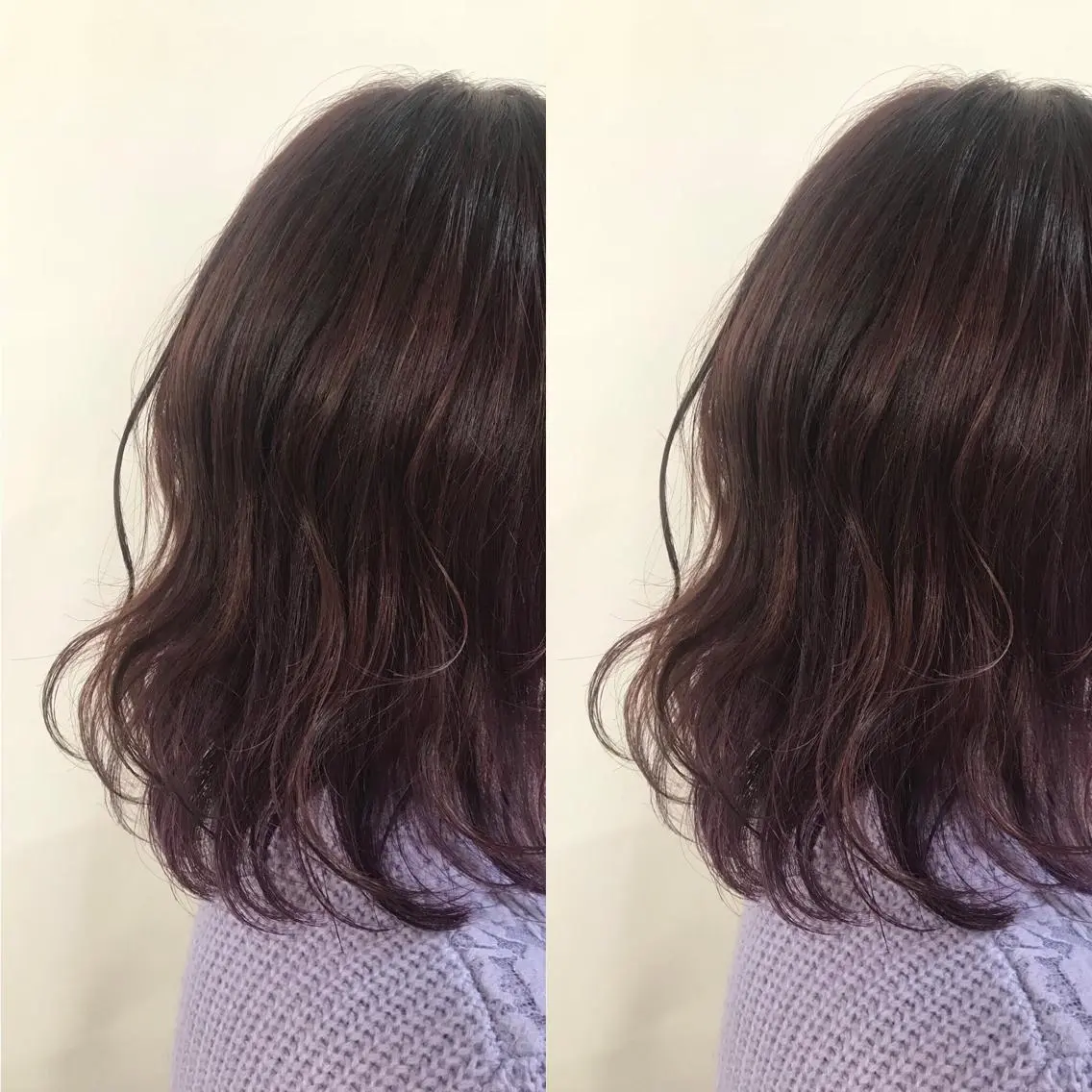 ミディアム カラー 小栗 麻衣のヘアスタイル