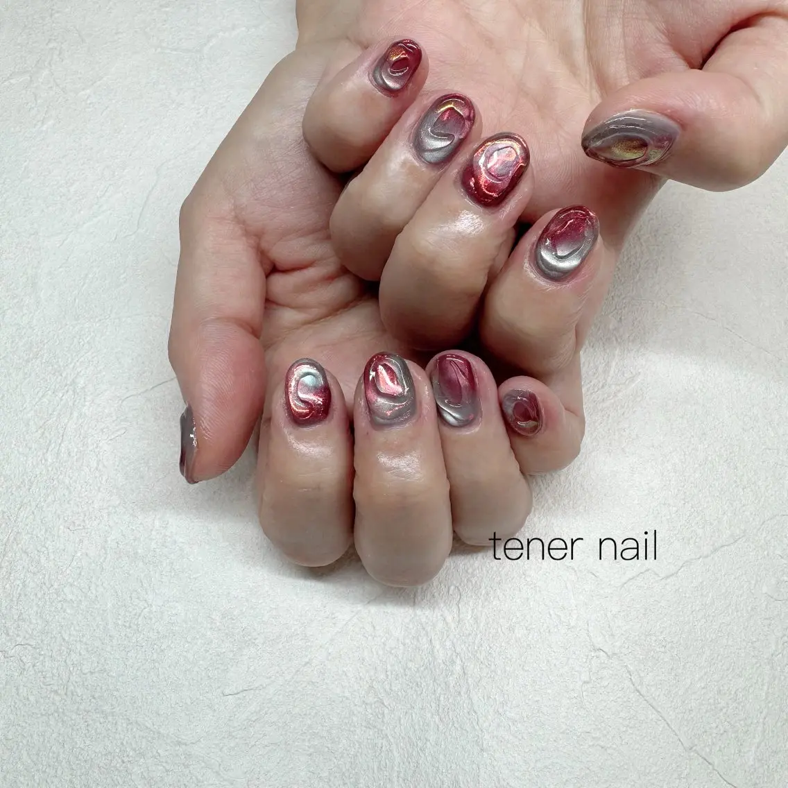 ネイル ニュアンスネイル ぷっくりネイル ハンドネイル テネルネイル tener nailのネイルデザイン