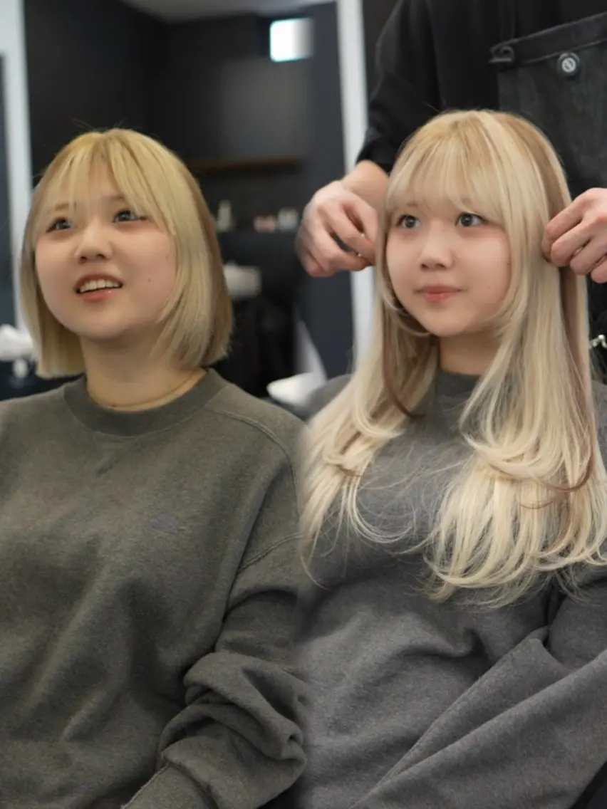 ロング カラー シールエクステ ブリーチ ブラウンカラー グレージュ ハイライトカラー カット ヘアカラー エクステ エクステの神様 ▫️原島ユウヤ▫️のヘアスタイル