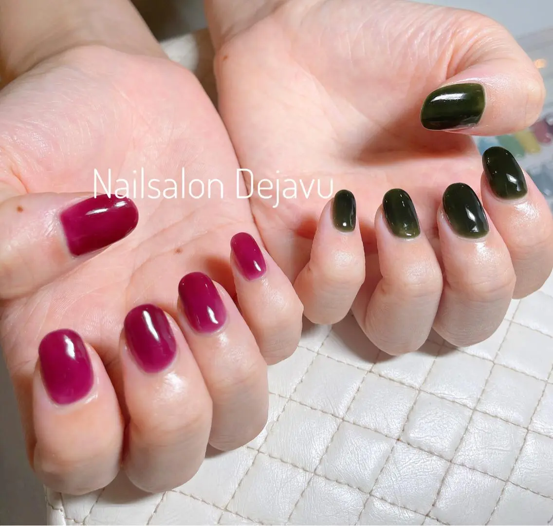 ネイル アートネイル ジェルネイル ワンカラーネイル ハンドネイル Nail salon Dejavu 🌿のネイルデザイン