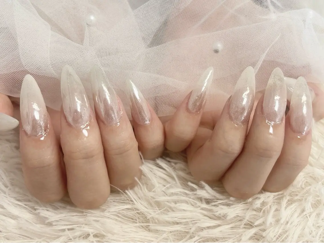 ネイル オーロラネイル ミラーネイル ハンドネイル nail salon はるりのネイルデザイン