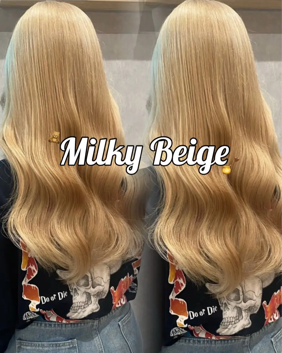 カラー ベージュカラー ブリーチ 透明感カラー ハイトーンカラー ミルクティーベージュ ヘアカラー placeawase 【めぐみ】のヘアスタイル