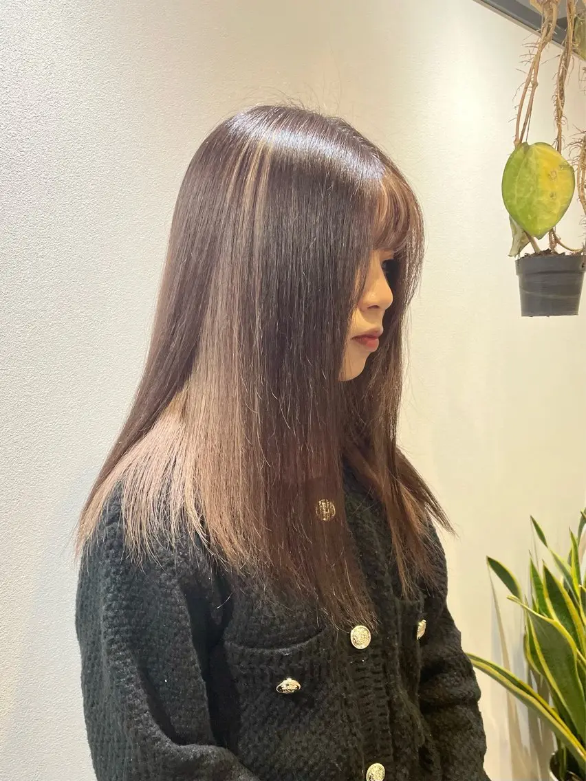 ロング カラー ベージュカラー グレージュ ヘアカラー トリートメント 💝ブリーチ ショート/れい💝のヘアスタイル