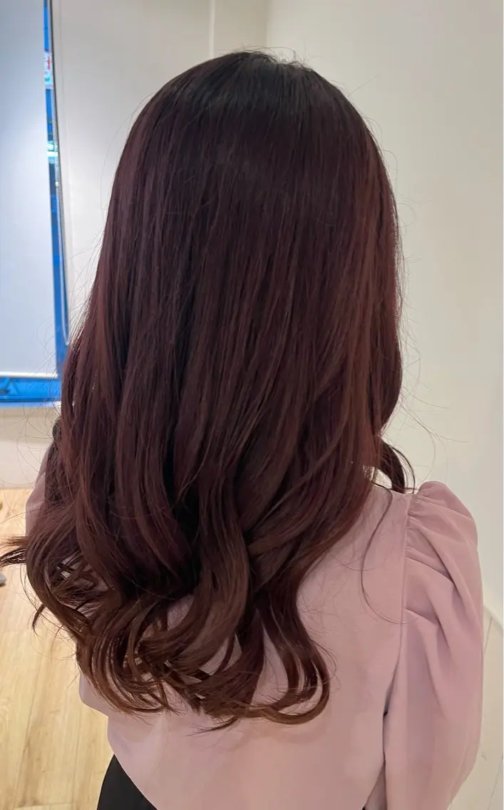 ロング カラー ブラウンカラー ピンクカラー ピンクブラウン ＿ Yukaのヘアスタイル