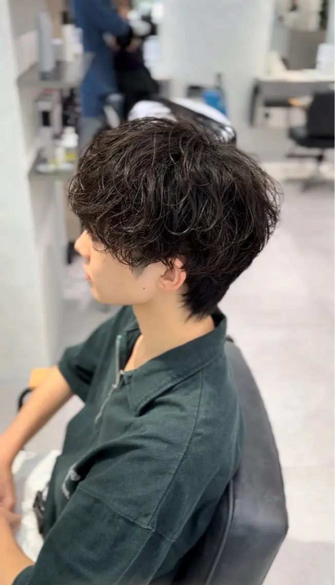 ミディアム パーマ メンズ カット パーマ Men'ssalon LiG/kaitoのヘアスタイル