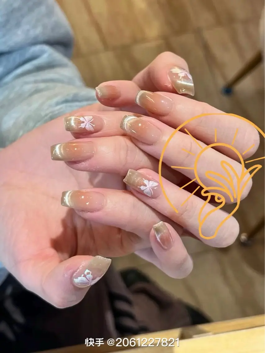 ネイル 長さ出し フレンチネイル ジェルネイル 韓国ネイル マグネットネイル sun nail池袋 モデル募集のネイルデザイン