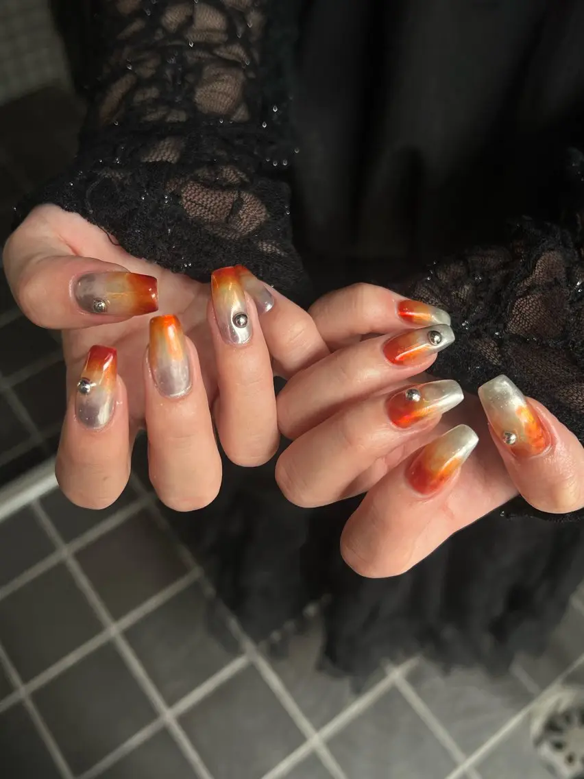 ネイル ハンドネイル Hata nail 🎀個性派ニュアンスのネイルデザイン