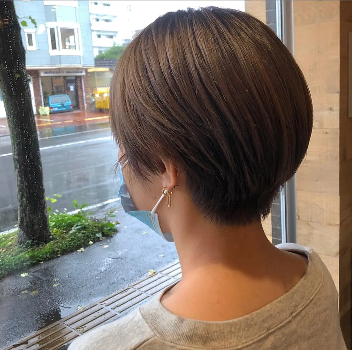 ショート カラー ベージュカラー ミルクティーベージュ 🌼 アユカのヘアスタイル