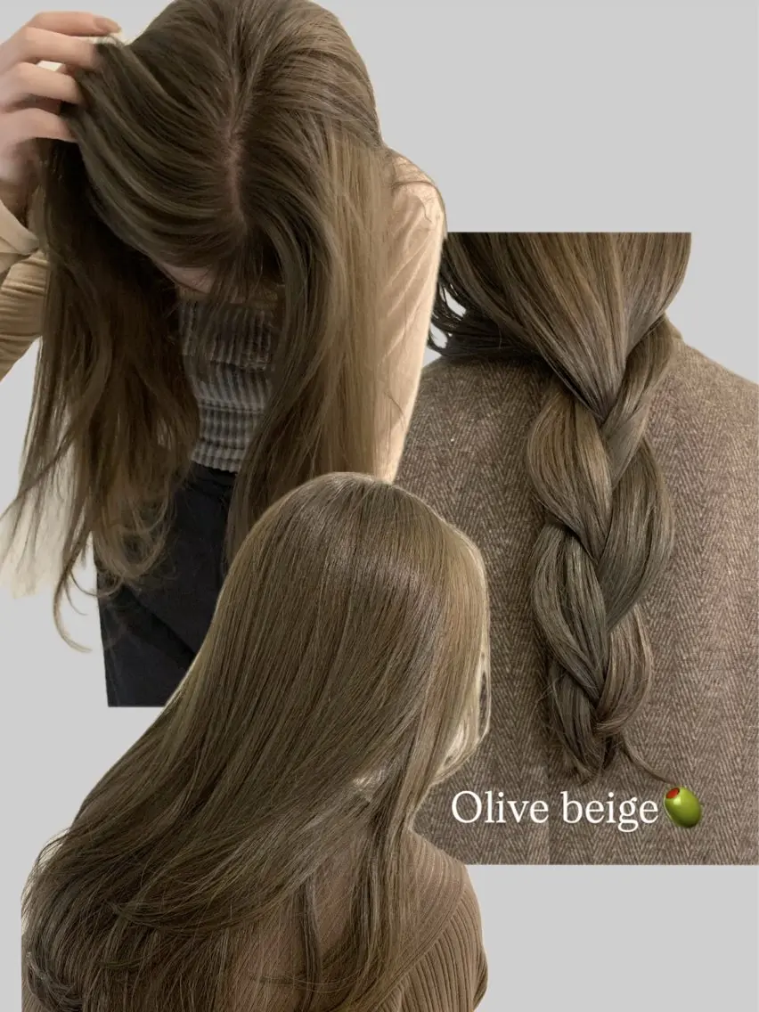 ロング カラー ベージュカラー ブリーチ 透明感カラー ダブルカラー ブリーチなしカラー ヘアカラー 落合希 Olivebeigeのヘアスタイル