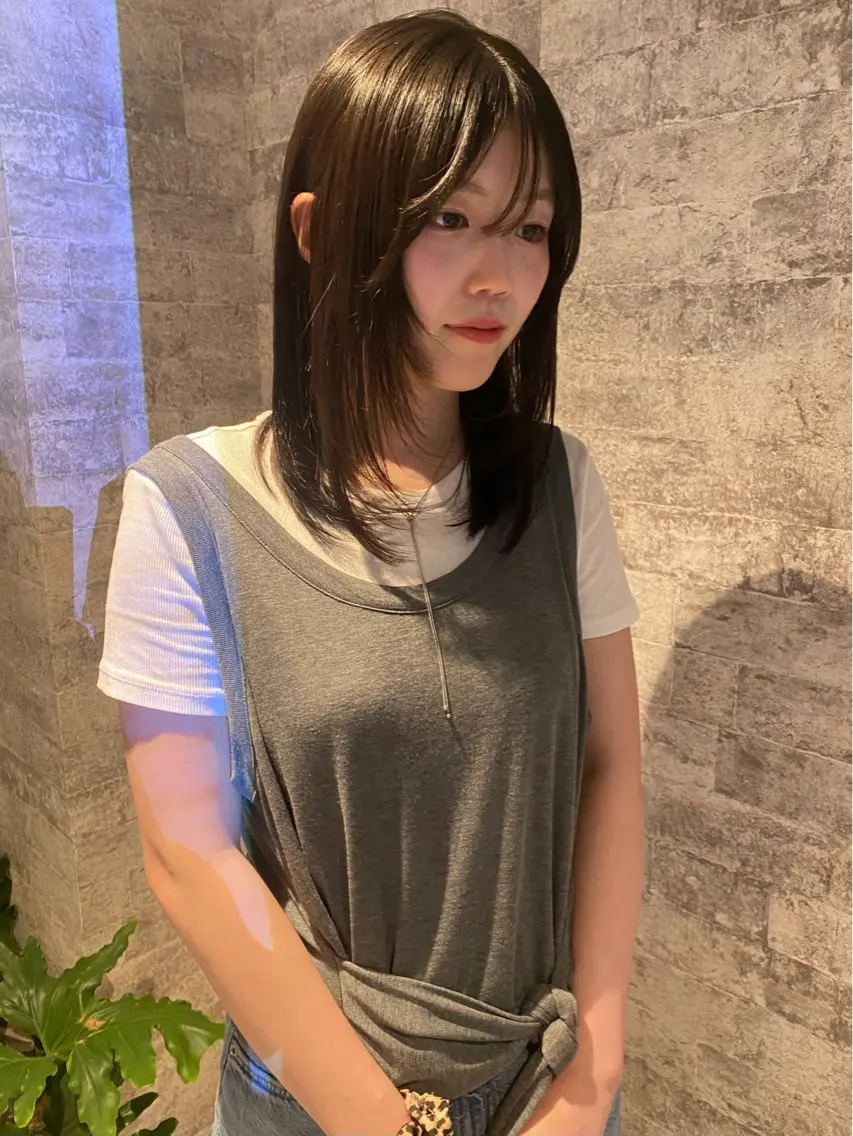 ミディアム カラー パーマ ストレートパーマ カット ヘアカラー 縮毛矯正 トリートメント mai / linoah˚✧のヘアスタイル