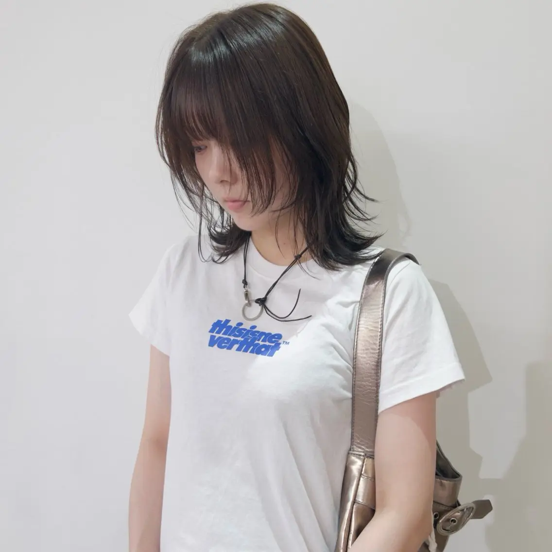 ミディアム カラー 透明感カラー 顔まわりレイヤー 顔周りカット ハッシュカット レイヤーカット カット ヘアカラー トリートメント nonoka オリーブ/レイヤーのヘアスタイル