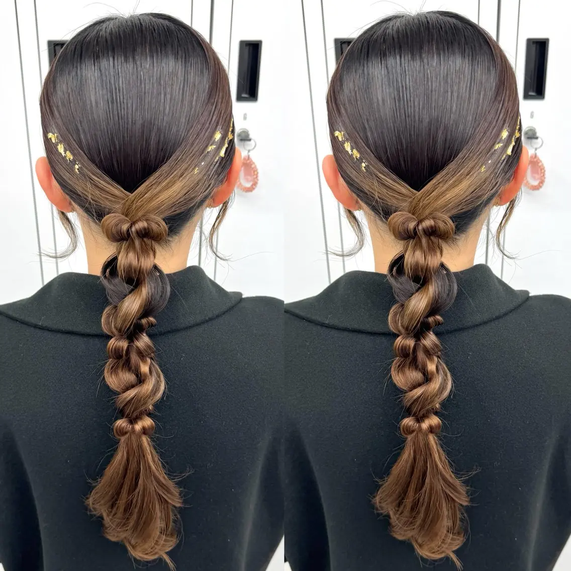 ロング ヘアアレンジ ヘアセット ヘアメ🎀ハイトーン 🩵エクステ🪄しほのヘアスタイル