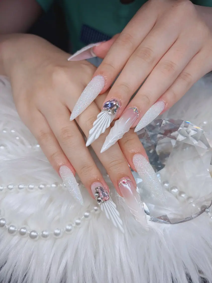 ネイル アートネイル オーロラネイル チークネイル 長さ出し フットネイル ハンドネイル Chan nailsのネイルデザイン