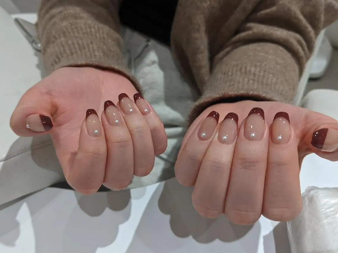 ネイル フレンチネイル ハンドネイル shimizu yuuのネイルデザイン