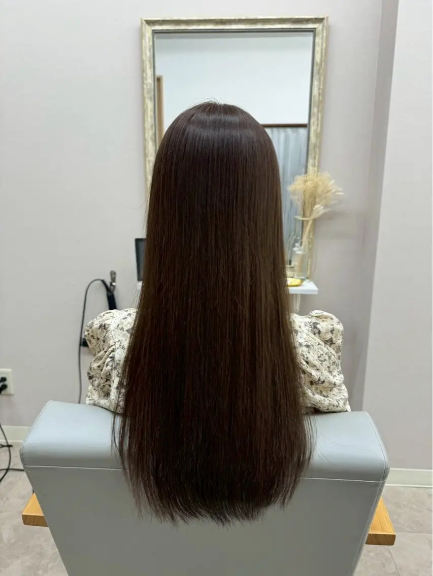 ロング カラー オリーブカラー ayane あやねのヘアスタイル