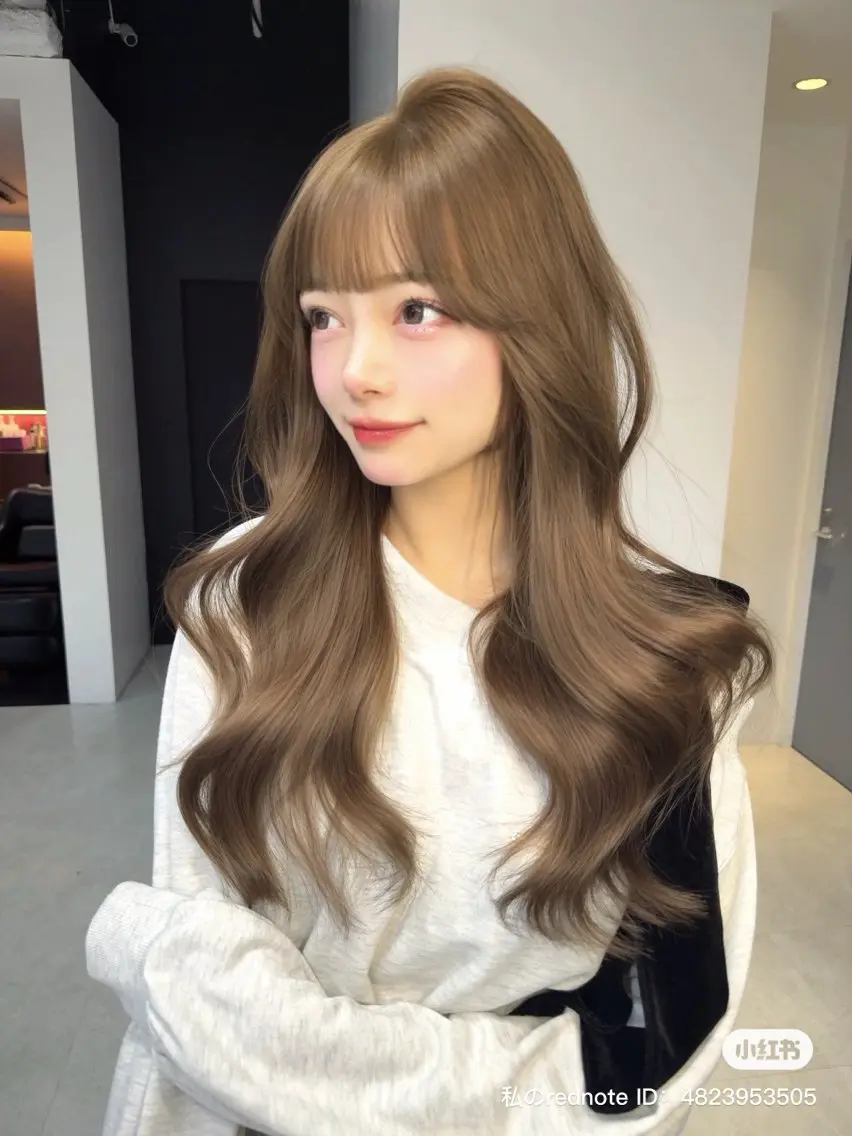 ロング カット ヘアカラー 韓国✖️網紅🖤 パーマYURIYAのヘアスタイル