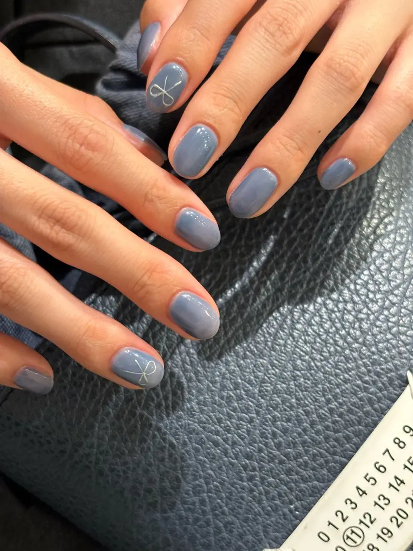 ネイル オフィスネイル リボン Ann nailのネイルデザイン