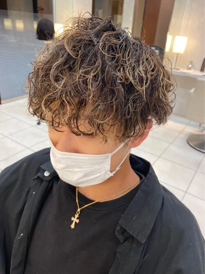 【メンズ限定】カット+カラー+ハイライト+パーマ🔥の写真