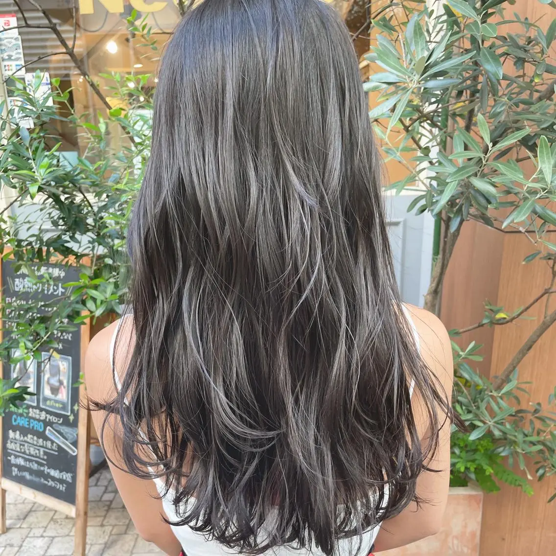セミロング カラー ヘアアレンジ ヘアカラー ハイトーンピンク🍑 ブリーチ🍑RINAのヘアスタイル