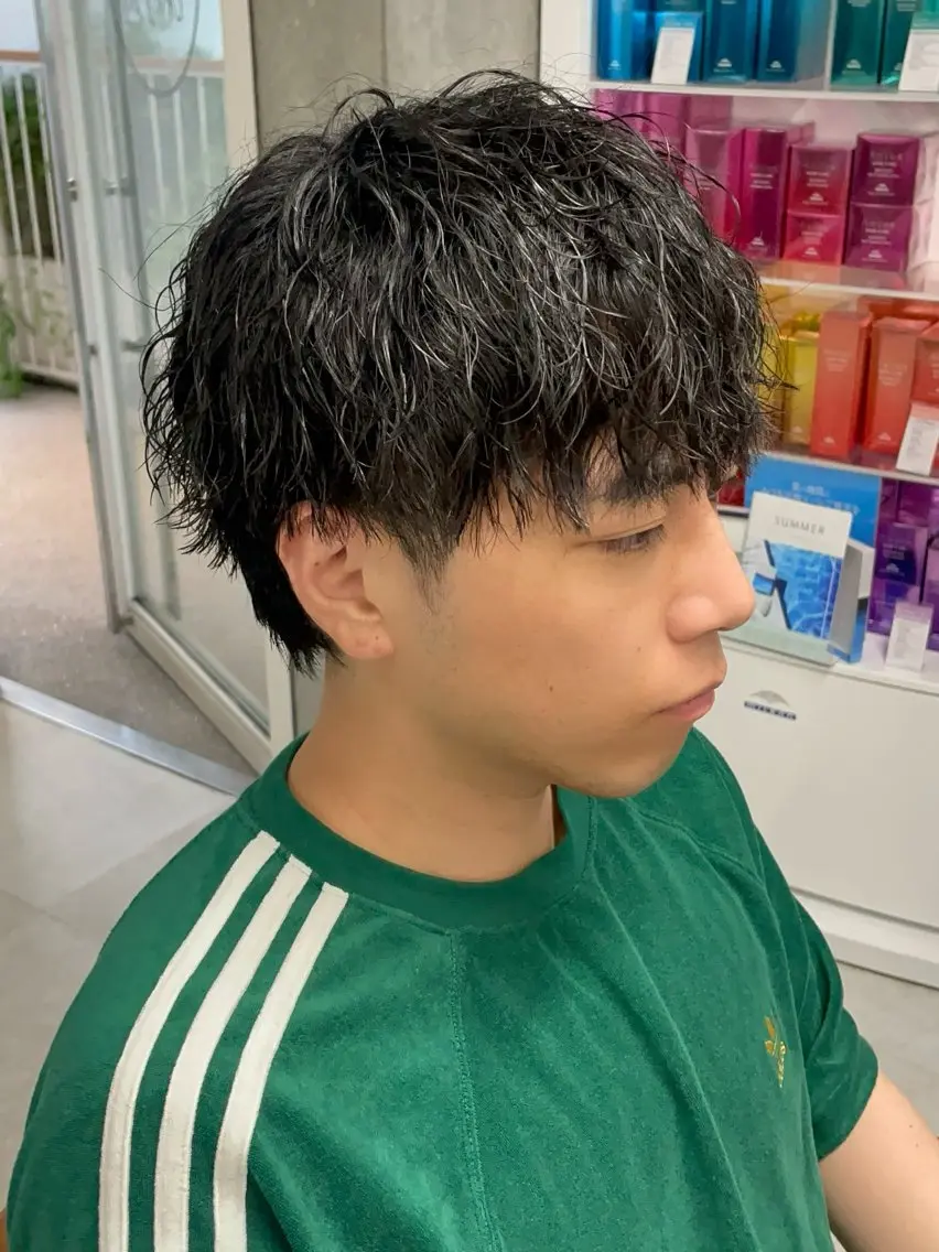 パーマ メンズ カット パーマ トリートメント ヘアセット メンズモテパーマ💙 fuwaのヘアスタイル
