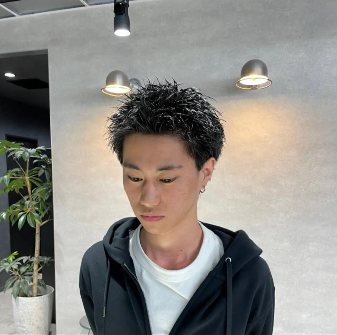 ショート カラー パーマ メンズ メンズパーマ カット ヘッドスパ ヘアセット 🔥メンズ 特化🔥菊水皐暉🔥のヘアスタイル