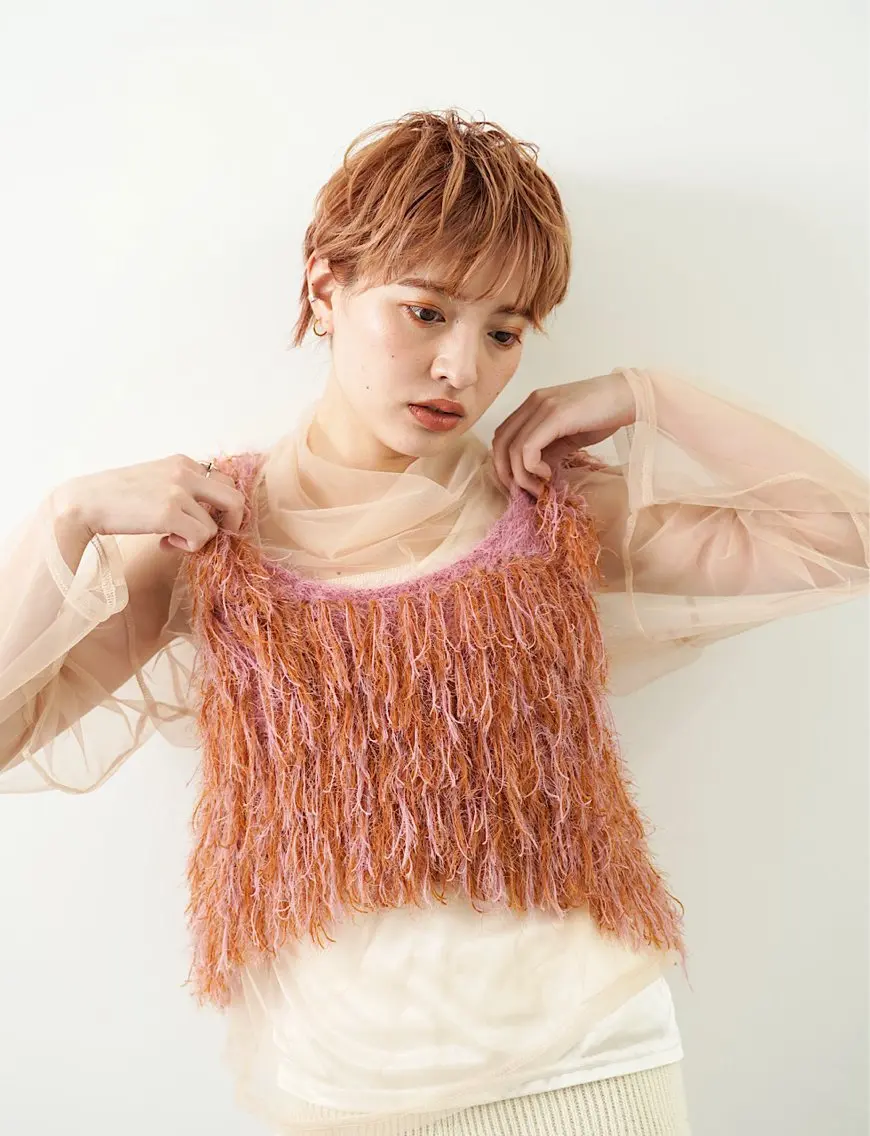 ミディアム カラー カット ヘアカラー Lino by hoNuaのヘアスタイル