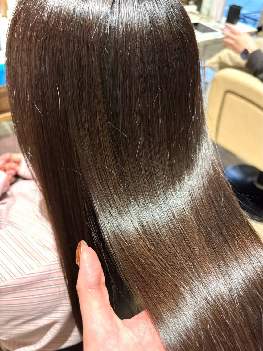 ロング 縮毛矯正 おがわ らいむ🕊️のヘアスタイル
