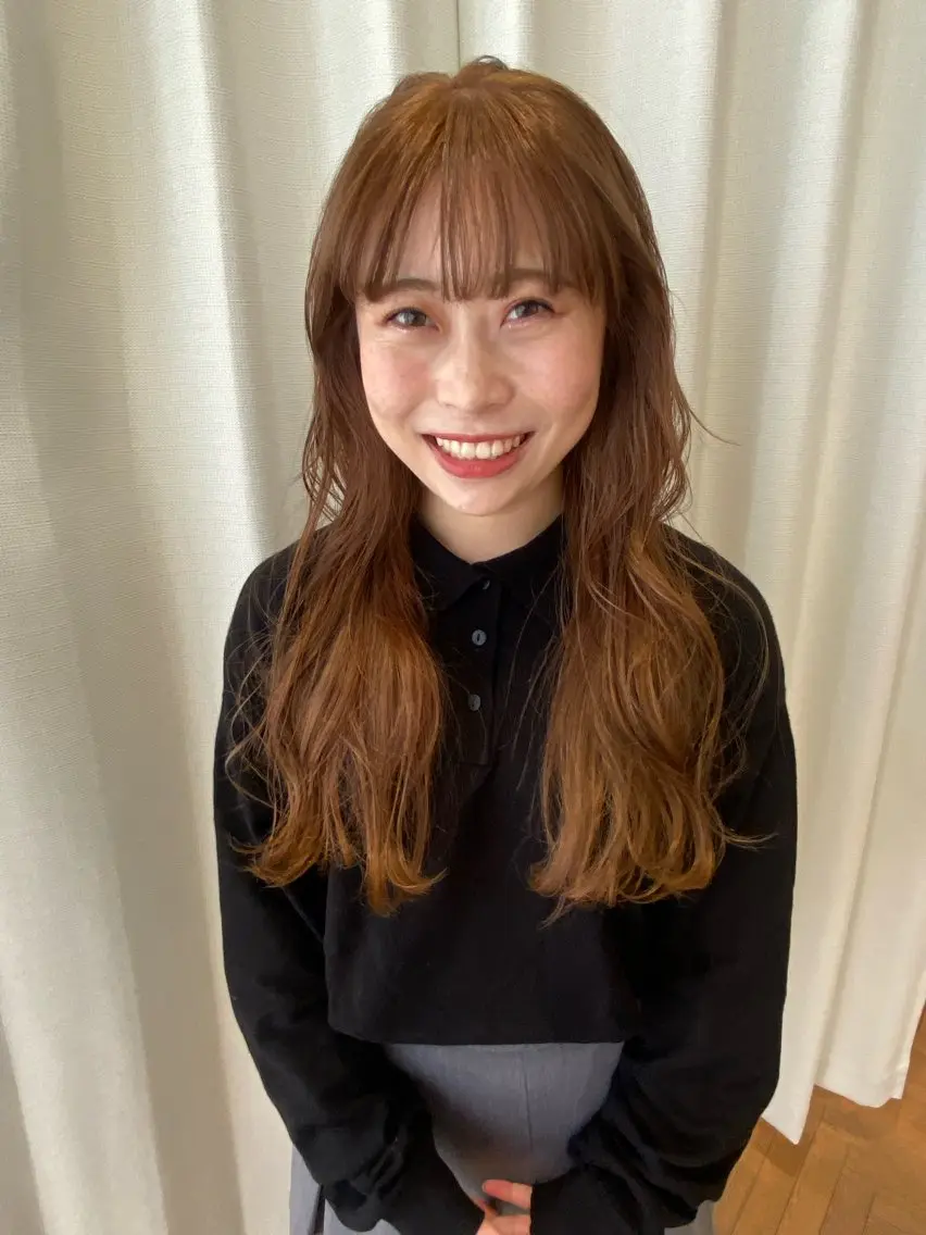ロング カラー ベージュカラー ブリーチ ケアブリーチ 増井 彩乃のヘアスタイル