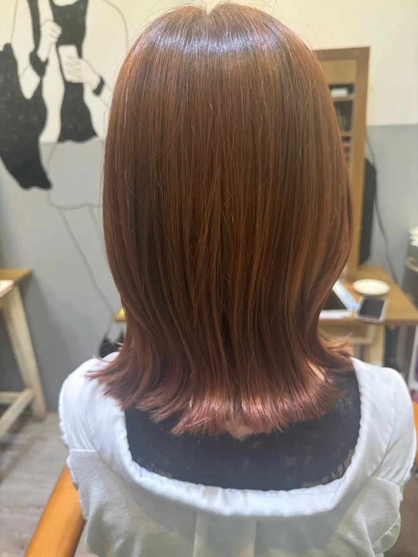 ミディアム カット ヘアカラー 🦋ふくい あやの🦋のヘアスタイル