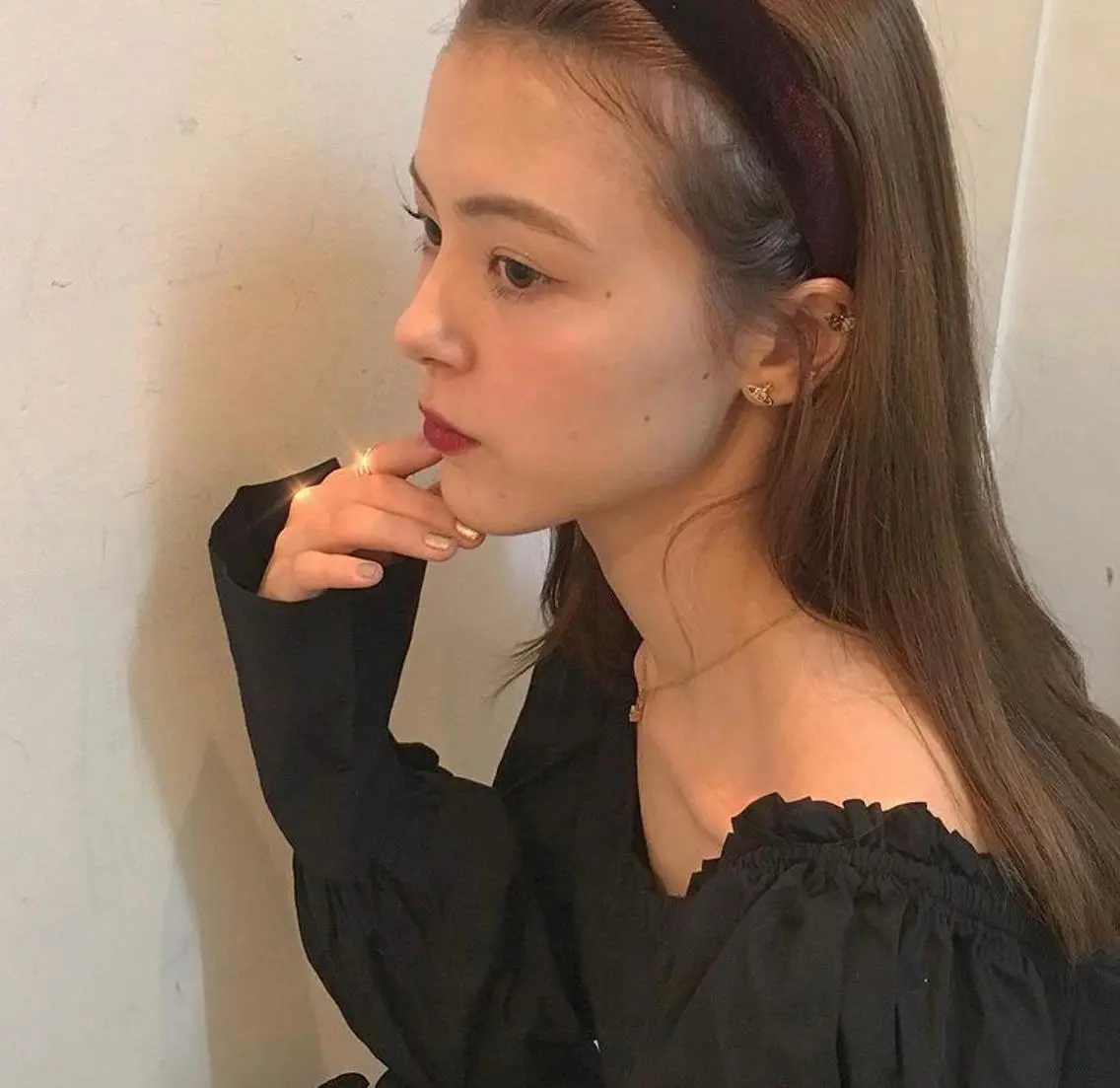 ロング カラー パーマ ベージュカラー オリーブベージュ mizu kiのヘアスタイル