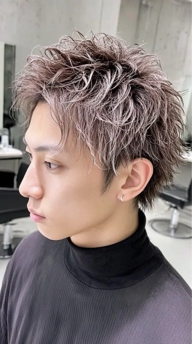 ショート カラー メンズ ヘアカラー 🍒モテ暖色カラー × うる艶✧ ゆなのヘアスタイル