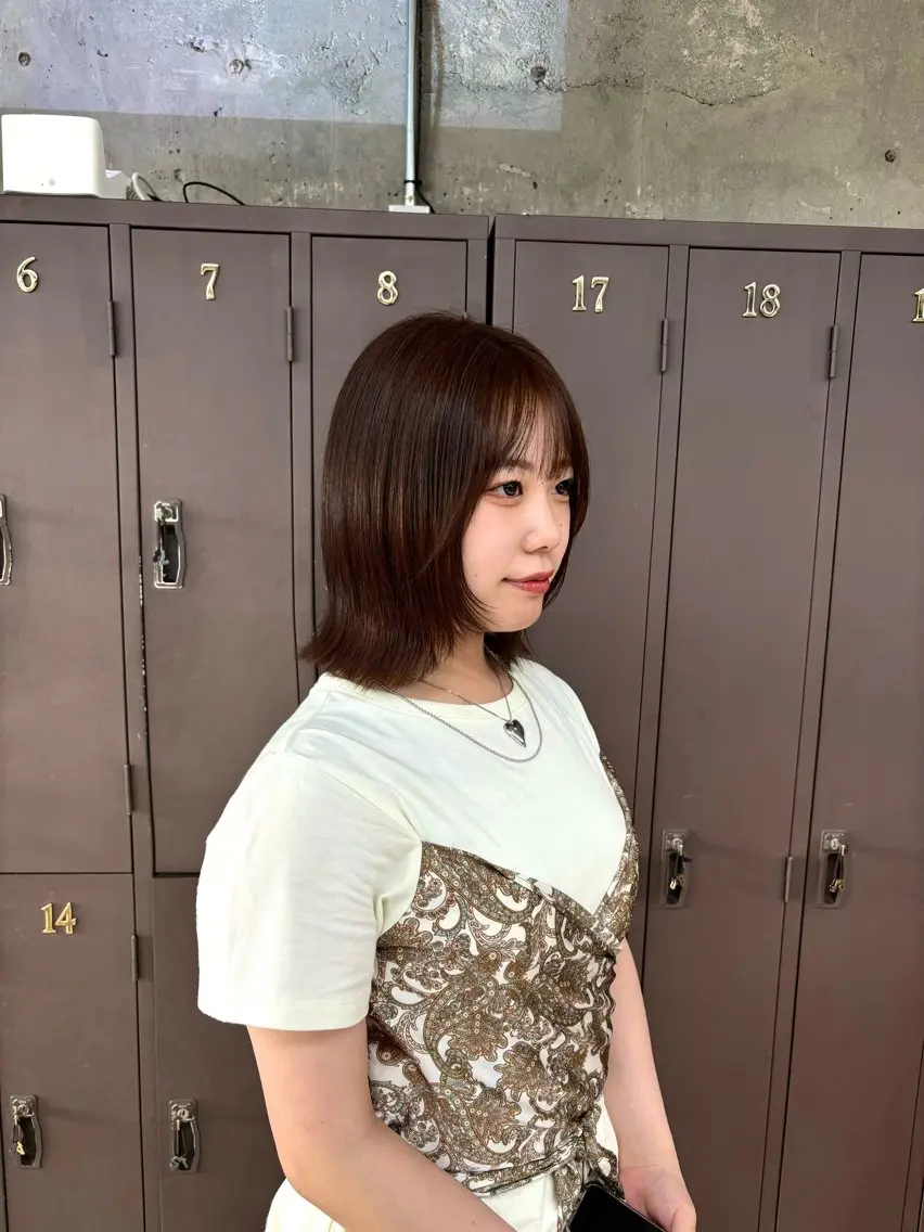 ミディアム ヘアカラー 宮崎 わか菜/ショートのヘアスタイル