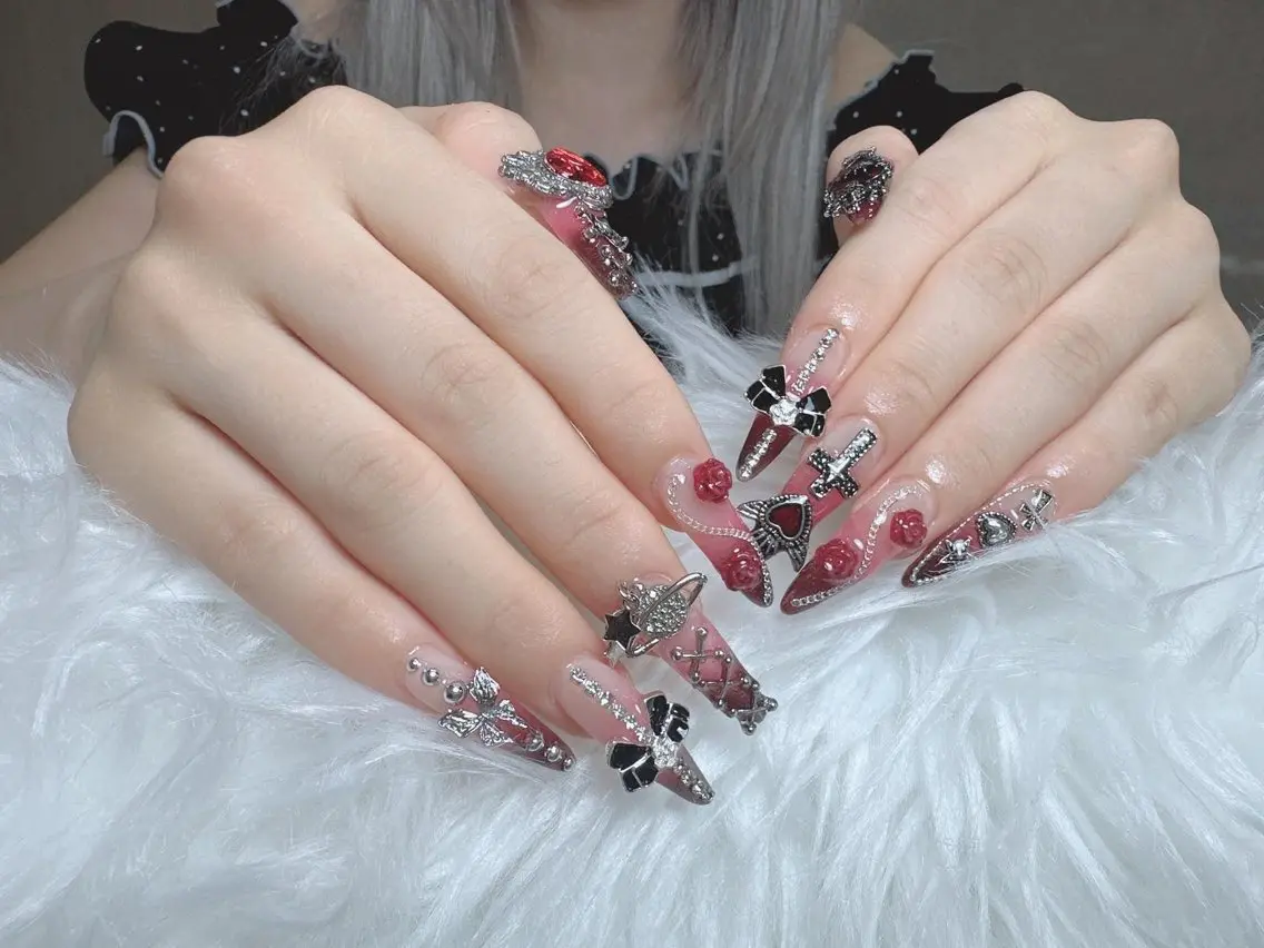 ネイル フレンチネイル 韓国ネイル 水色 マグネットネイル ニュアンスネイル ハンドネイル Hana Rose Nailのネイルデザイン